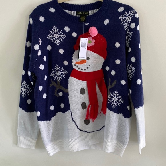 faith & zoe Sweaters - Faith & Zoe Snowman Christmas Sweater NEW